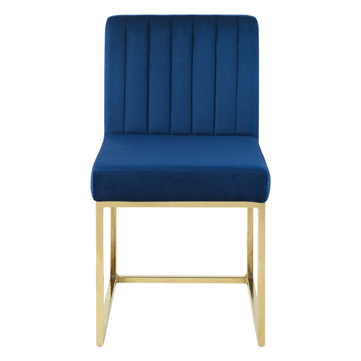 Luxara Velvet Dining Chair - Gold Navy Denmark Home