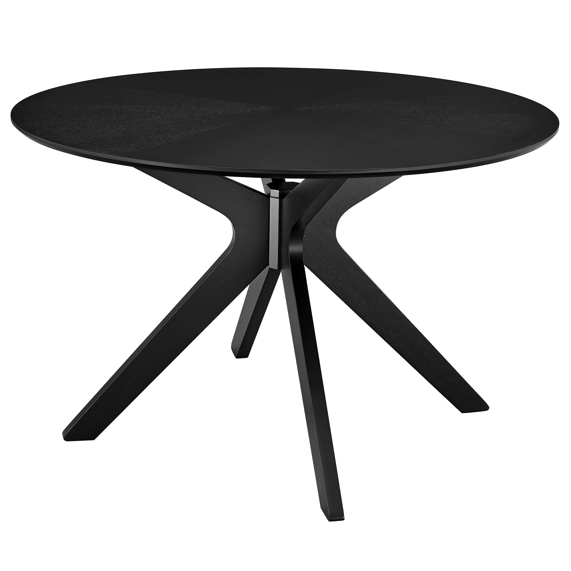 Valtora 47" Round Wood Dining Table - Black Denmark Home