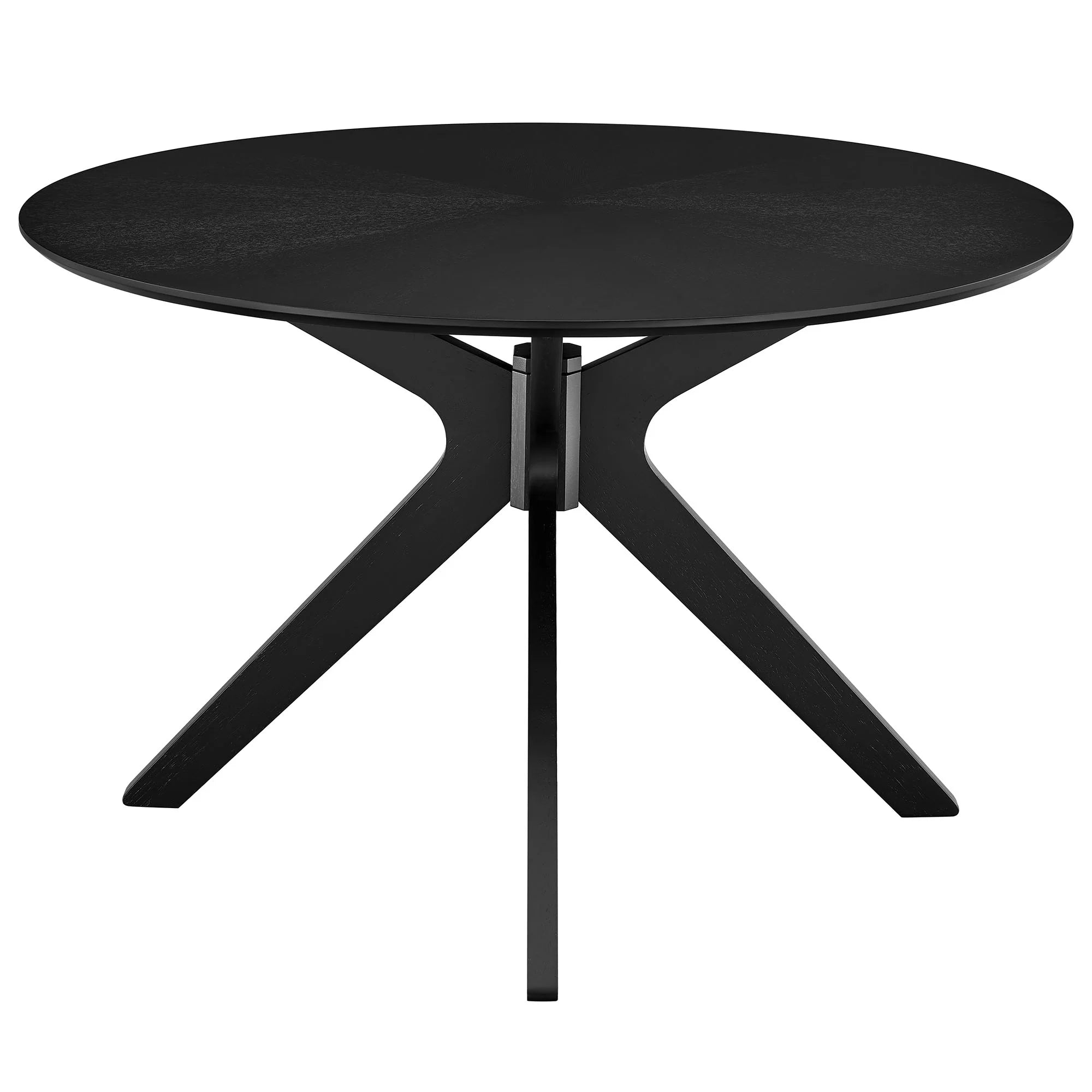 Valtora 47" Round Wood Dining Table - Black Denmark Home