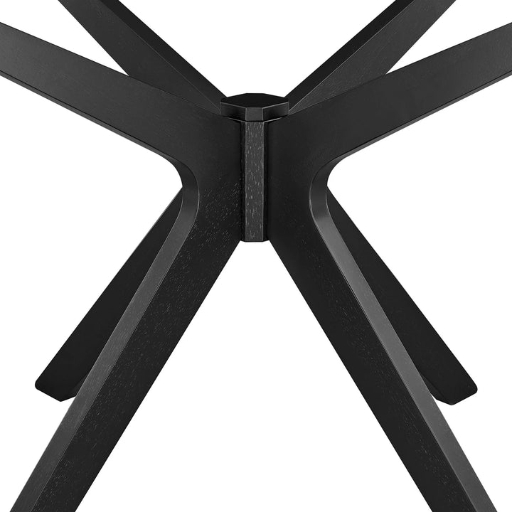 Valtora 47" Round Wood Dining Table - Black Denmark Home