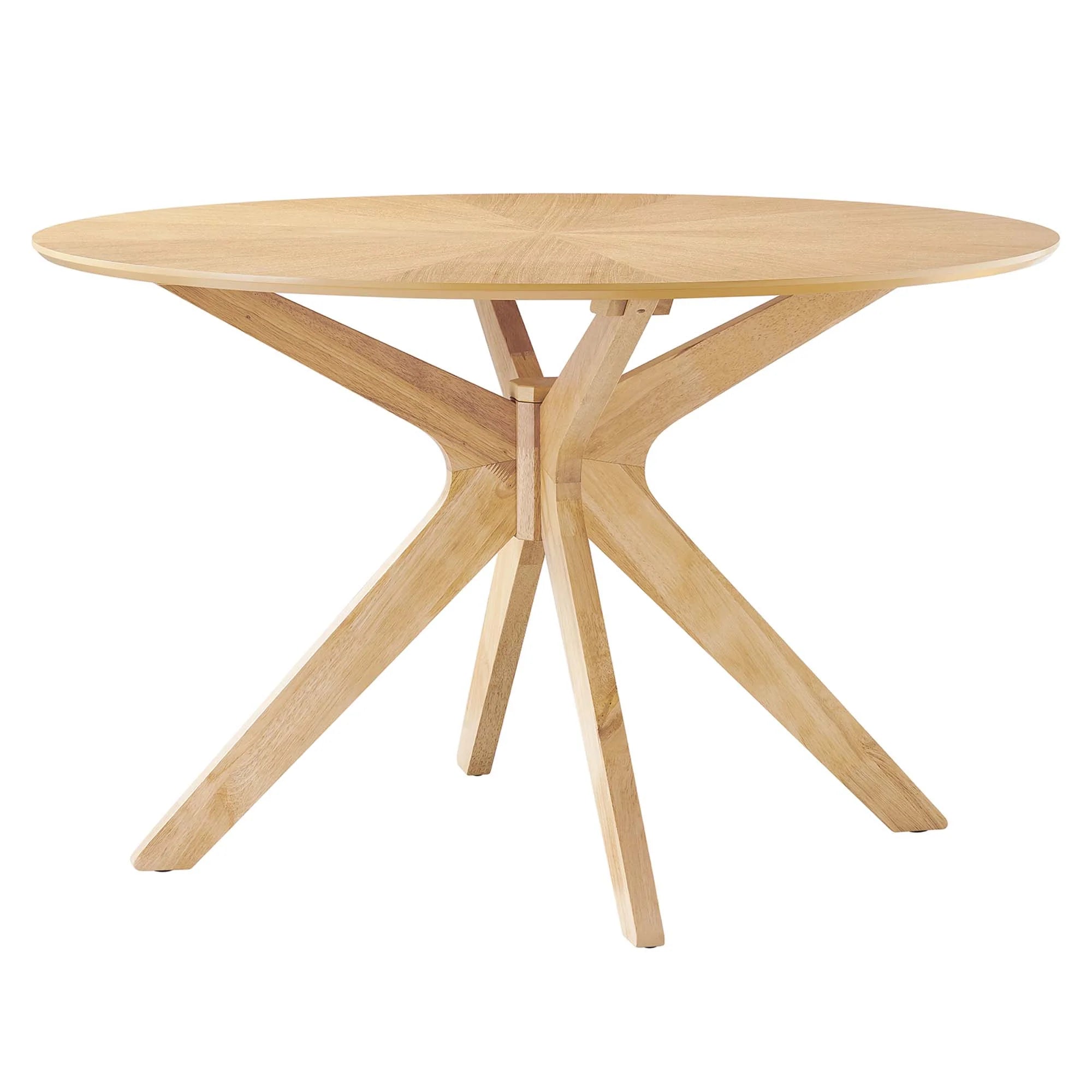Valtora 47" Round Wood Dining Table - Oak Denmark Home