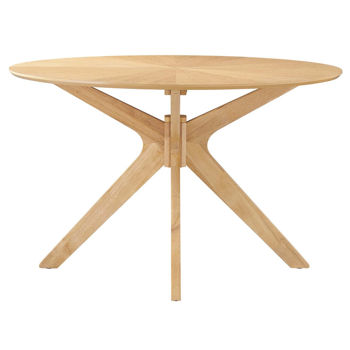 Valtora 47" Round Wood Dining Table - Oak Denmark Home