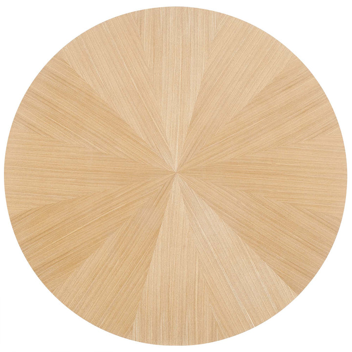 Valtora 47" Round Wood Dining Table - Oak Denmark Home