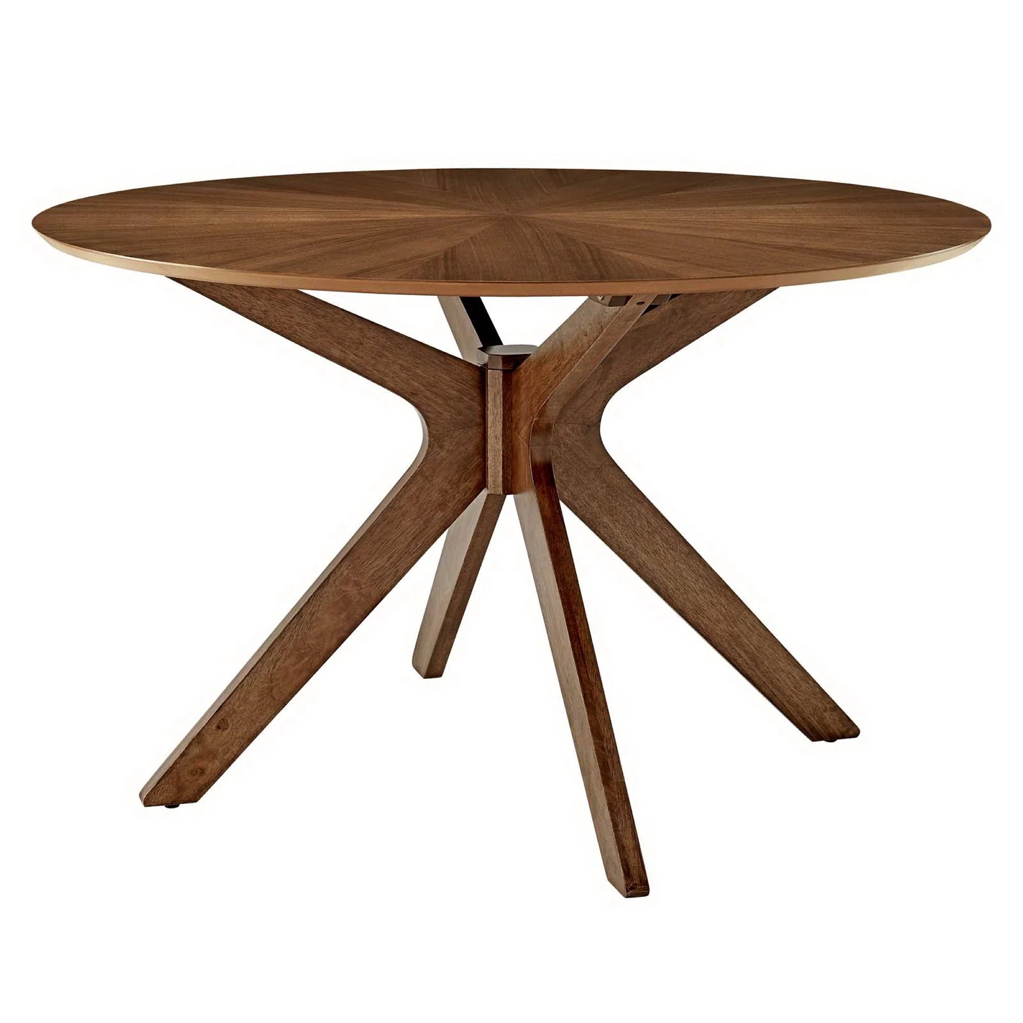 Valtora 47" Round Wood Dining Table - Walnut Denmark Home