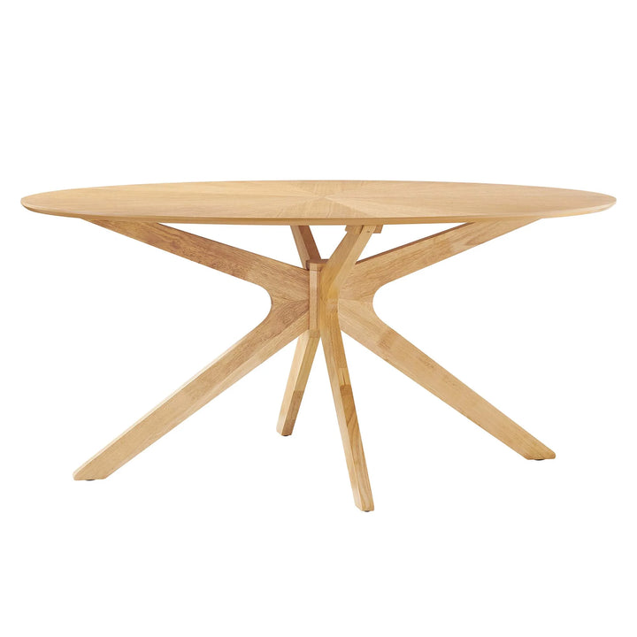 Valtora 63" Oval Wood Dining Table - Oak Denmark Home