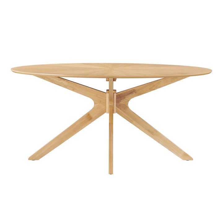 Valtora 63" Oval Wood Dining Table - Oak Denmark Home