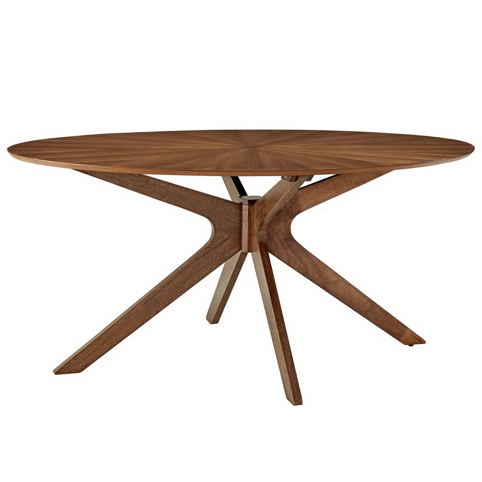 Valtora 63" Oval Wood Dining Table - Walnut Denmark Home