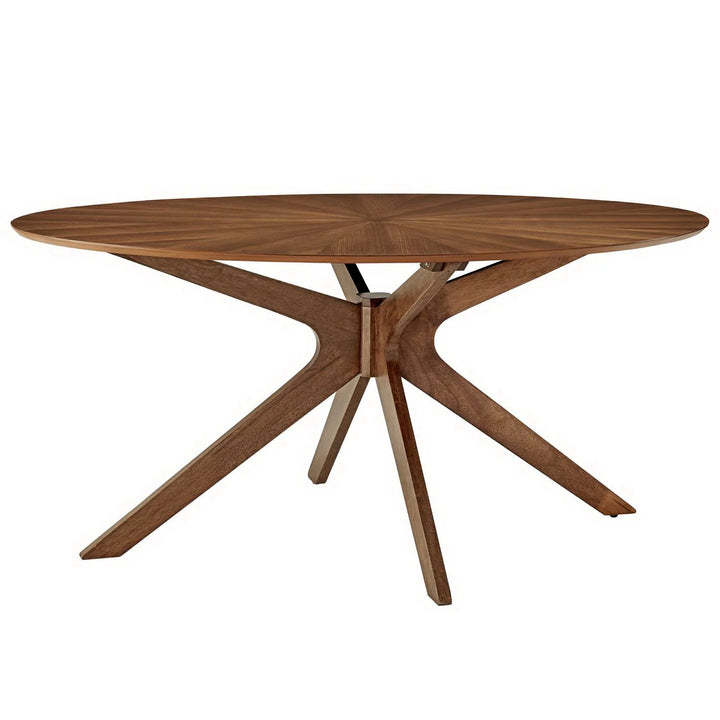 Valtora 63" Oval Wood Dining Table - Walnut Denmark Home