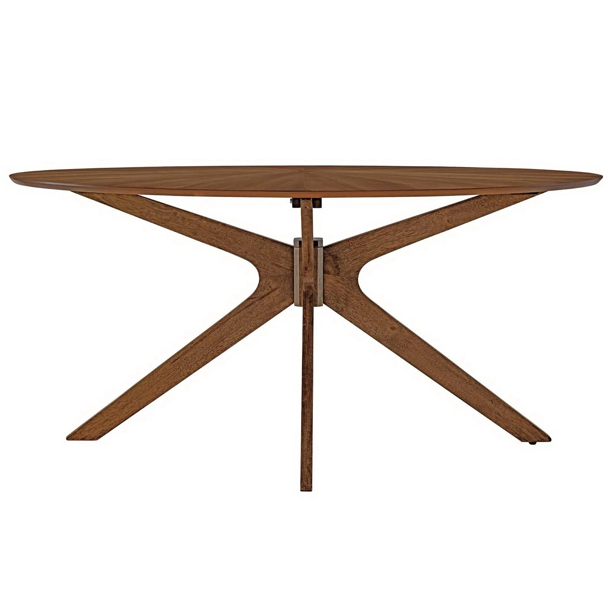 Valtora 63" Oval Wood Dining Table - Walnut Denmark Home