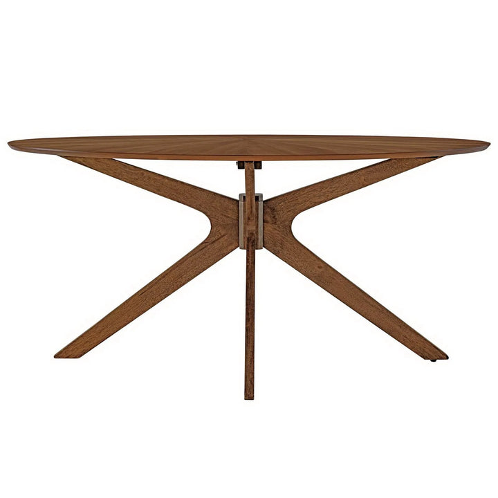 Valtora 63" Oval Wood Dining Table - Walnut Denmark Home