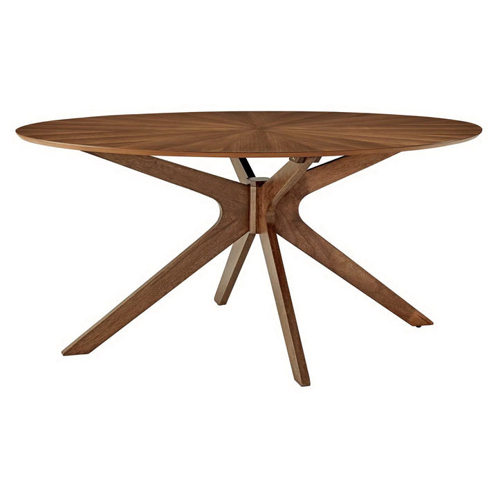Valtora 63" Oval Wood Dining Table - Walnut Denmark Home