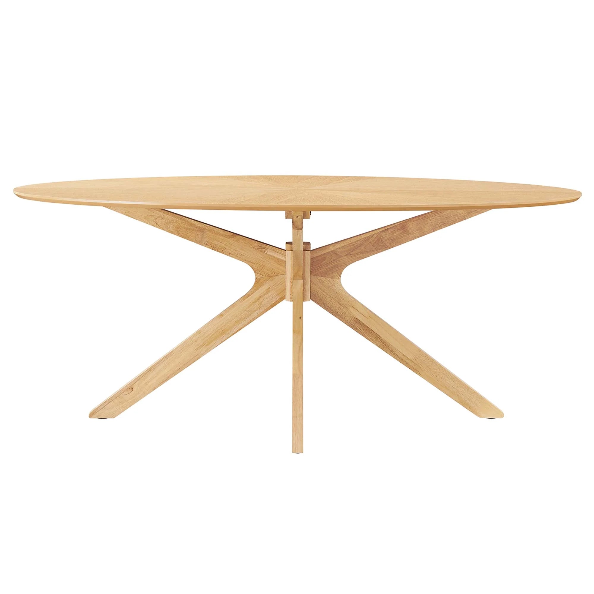 Valtora 71" Oval Wood Dining Table - Oak Denmark Home
