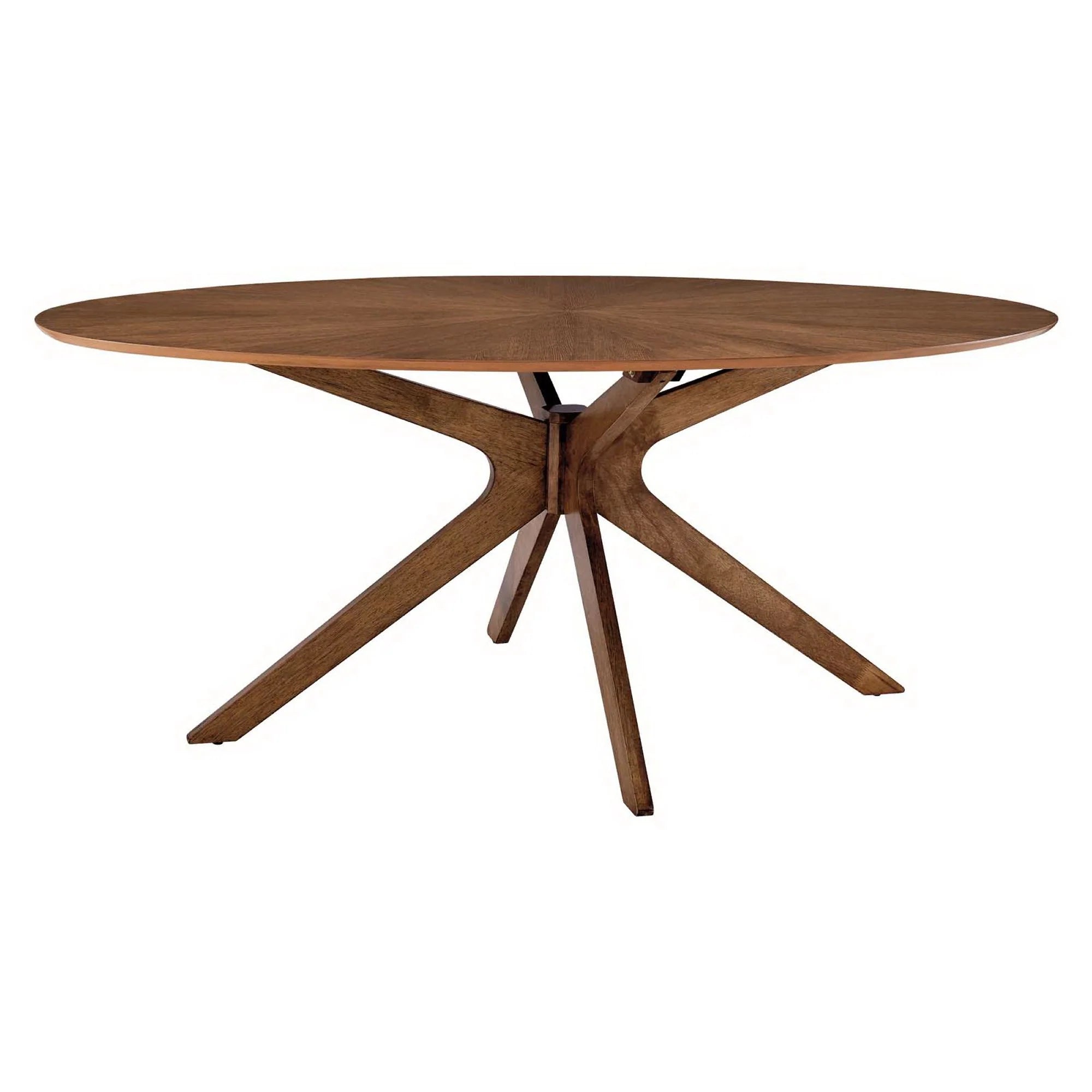 Valtora 71" Oval Wood Dining Table - Walnut Denmark Home