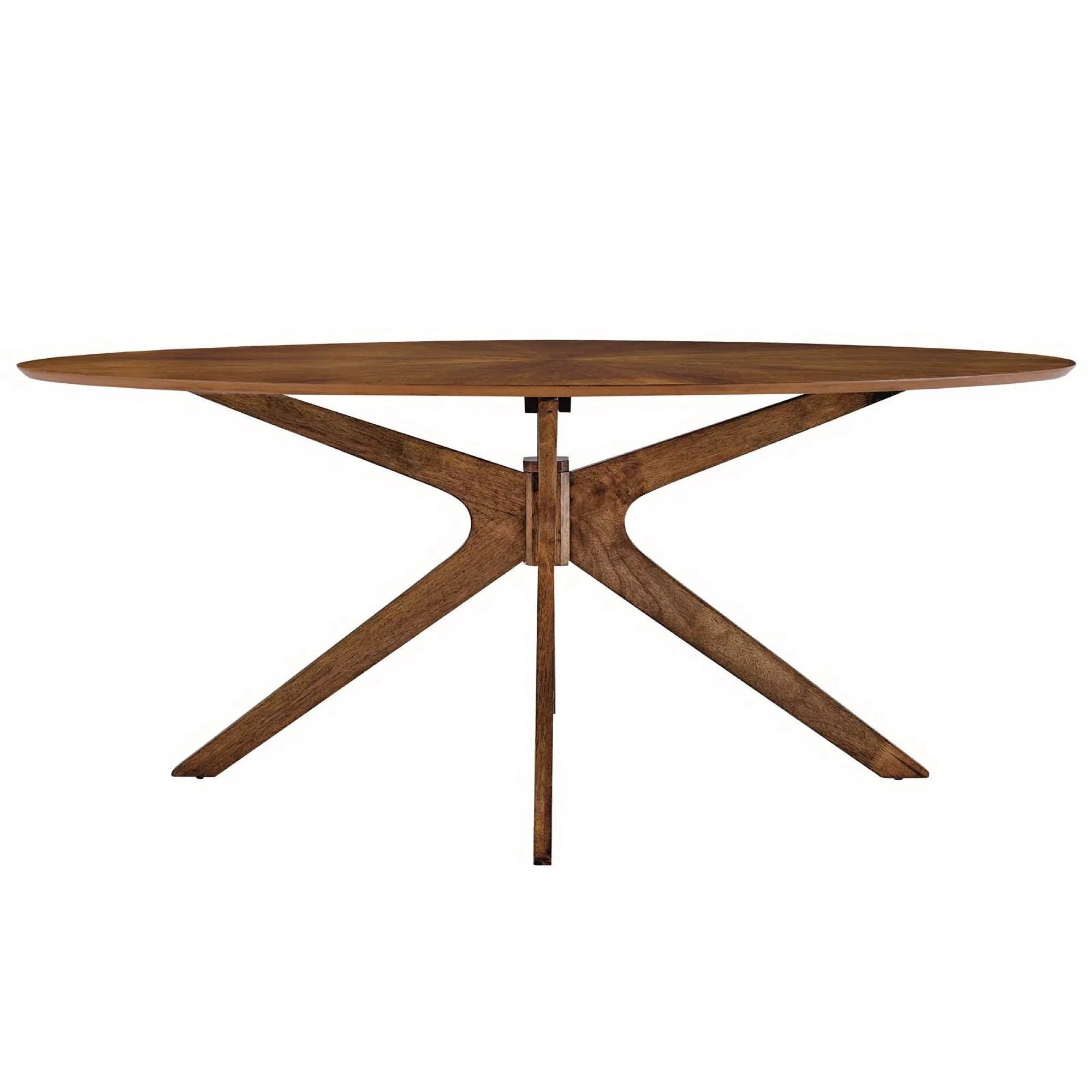 Valtora 71" Oval Wood Dining Table - Walnut Denmark Home