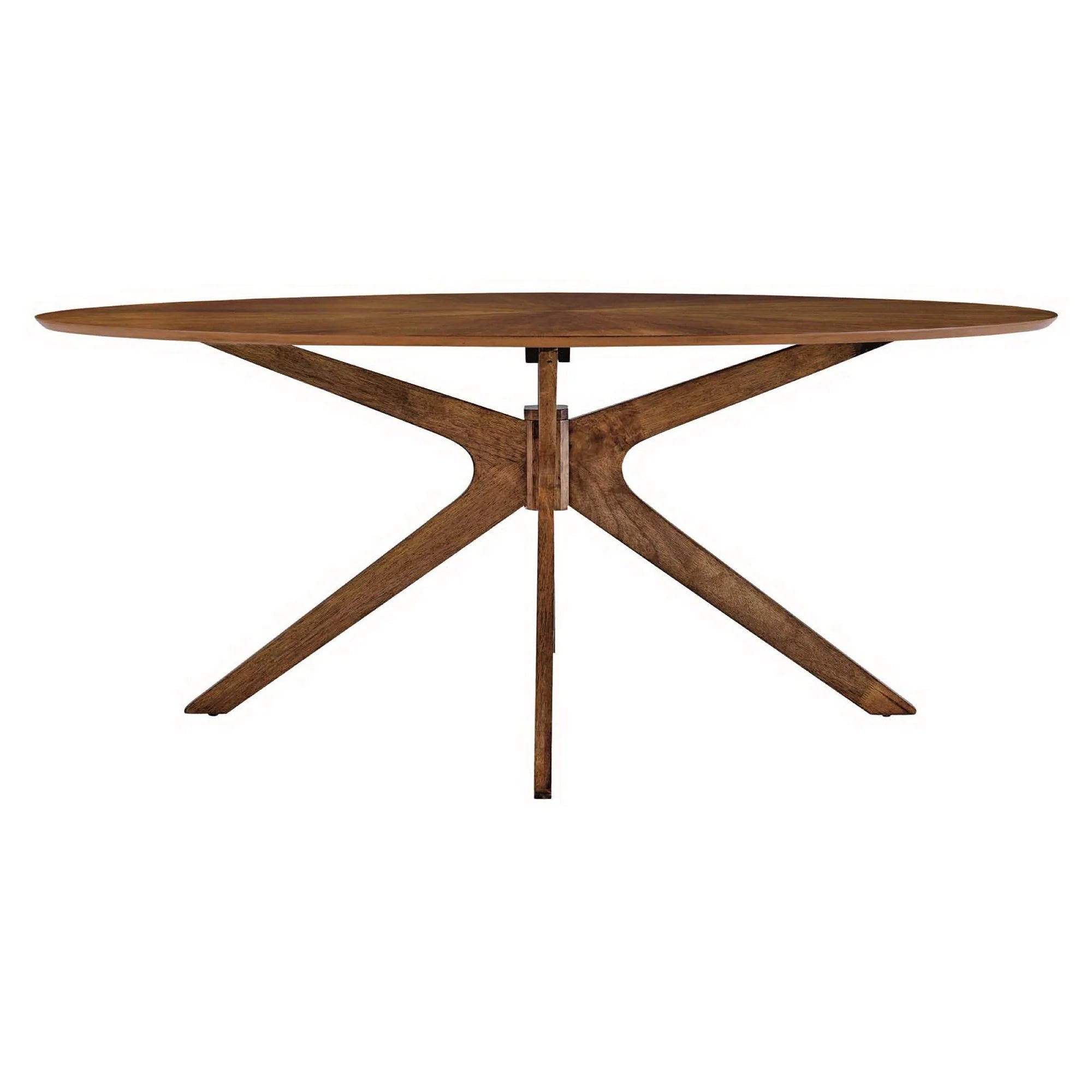 Valtora 71" Oval Wood Dining Table - Walnut Denmark Home
