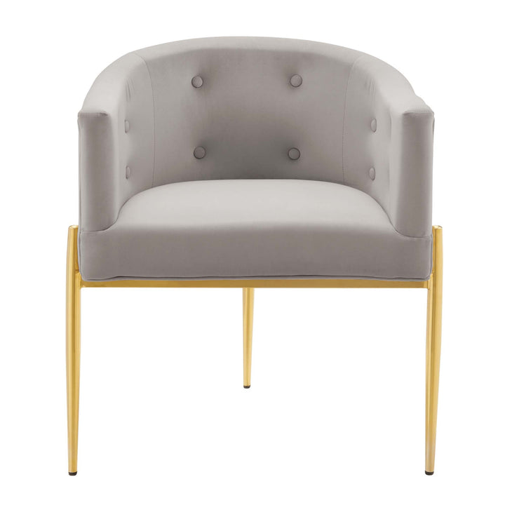 Sprig Velvet Tufted Accent Chair – Grey (Copy) Denmark Home