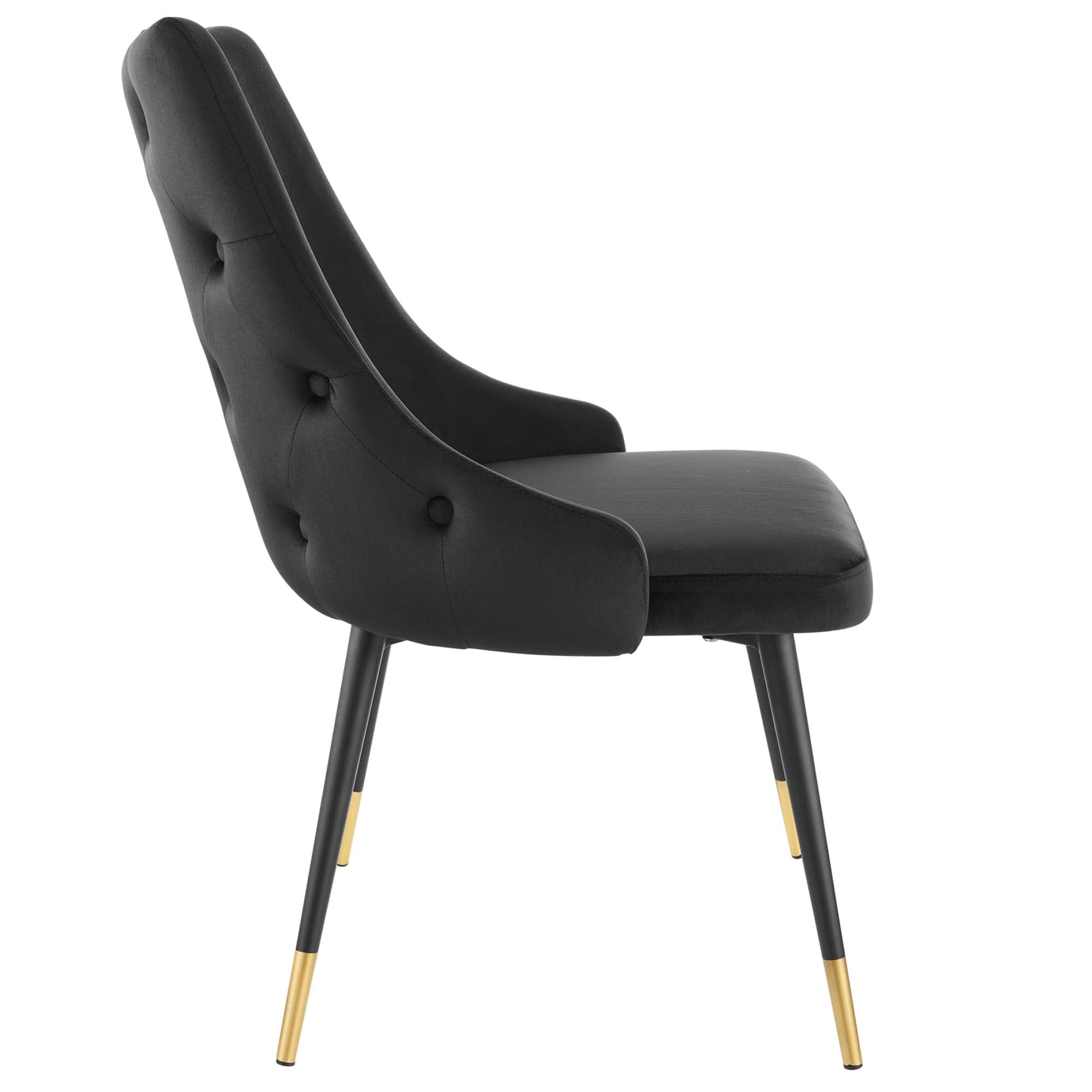 Bella Tufted Velvet Dining Chair - Black Denmark Home