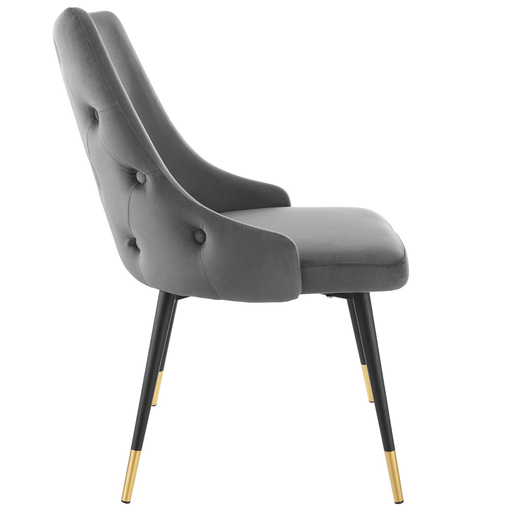 Bella Tufted Velvet Dining Chair - Gray Denmark Home