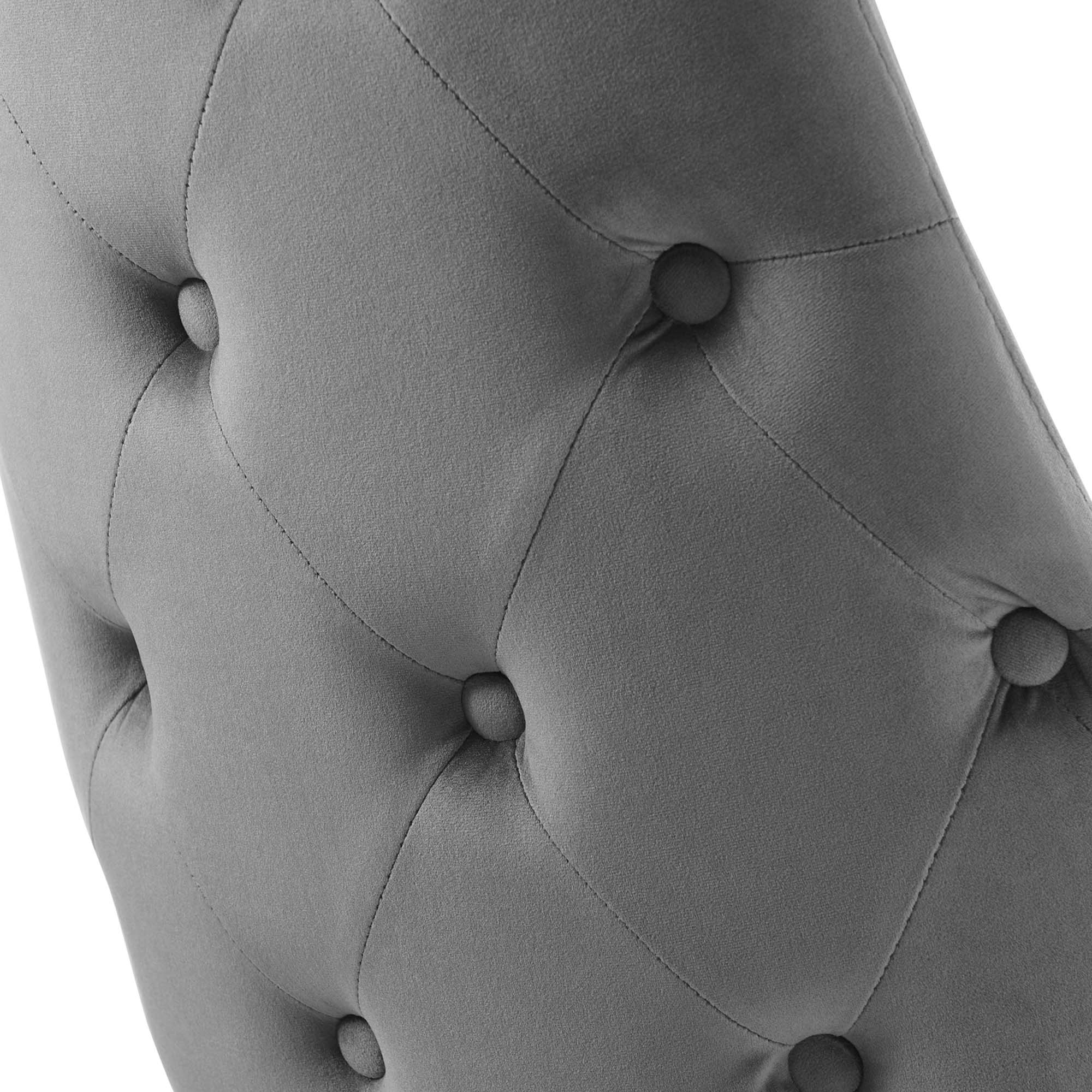 Bella Tufted Velvet Dining Chair - Gray Denmark Home