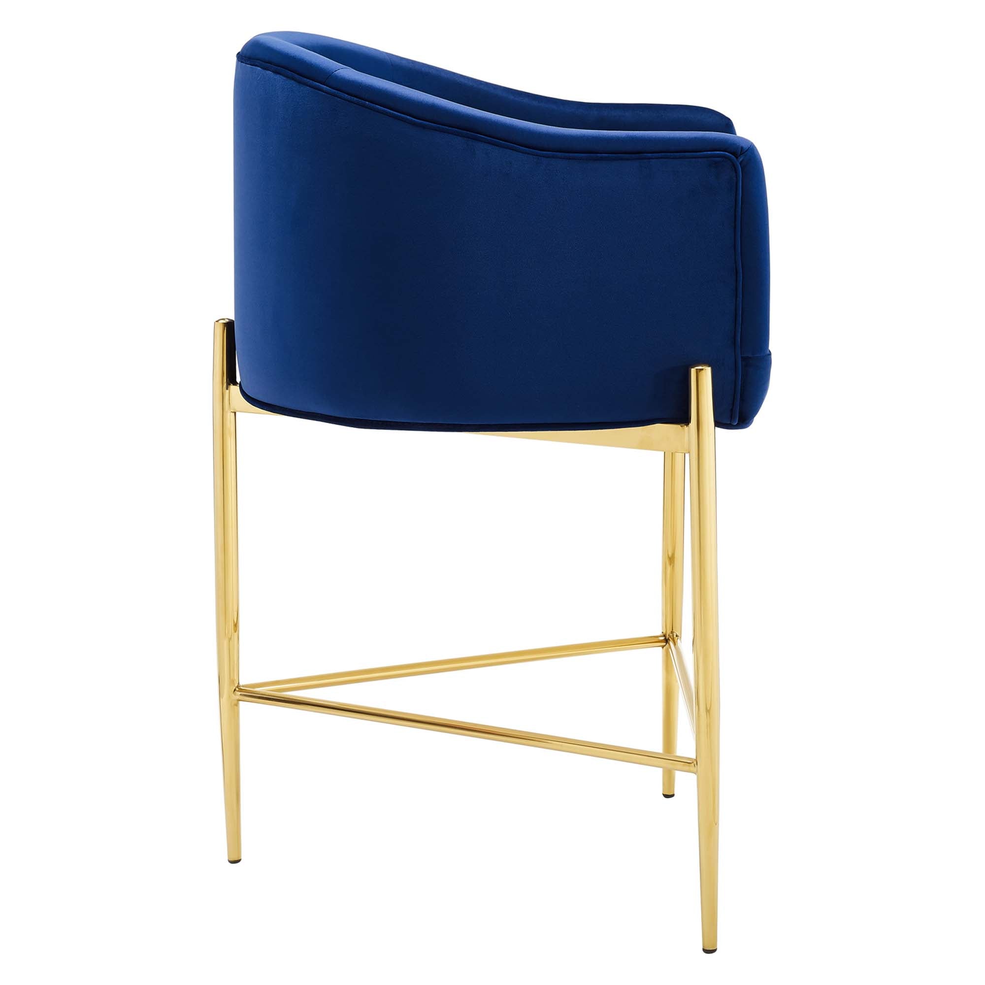 Sprig Tufted Counter Stool - Navy Denmark Home