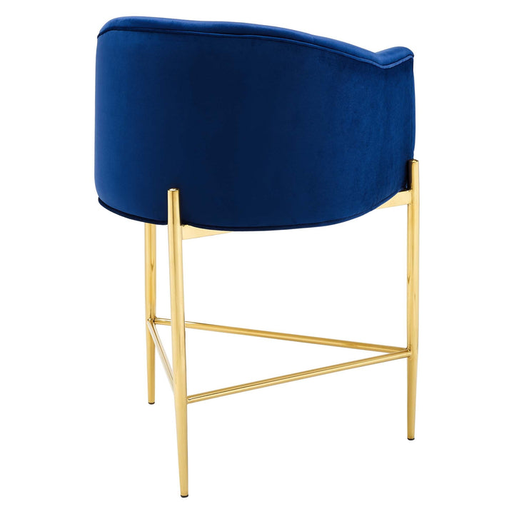 Sprig Tufted Counter Stool - Navy Denmark Home