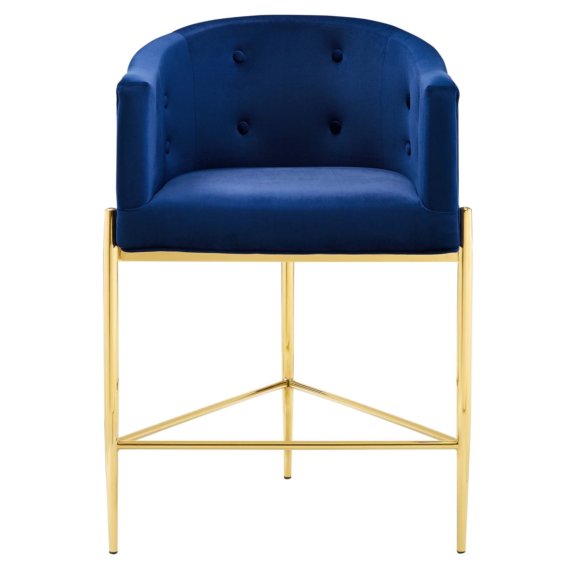 Sprig Tufted Counter Stool - Navy Denmark Home