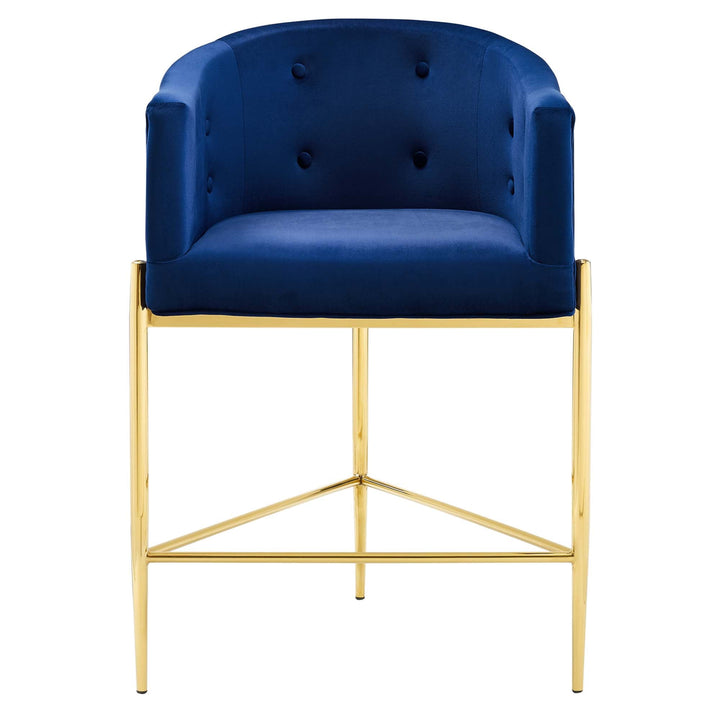 Sprig Tufted Counter Stool - Navy Denmark Home