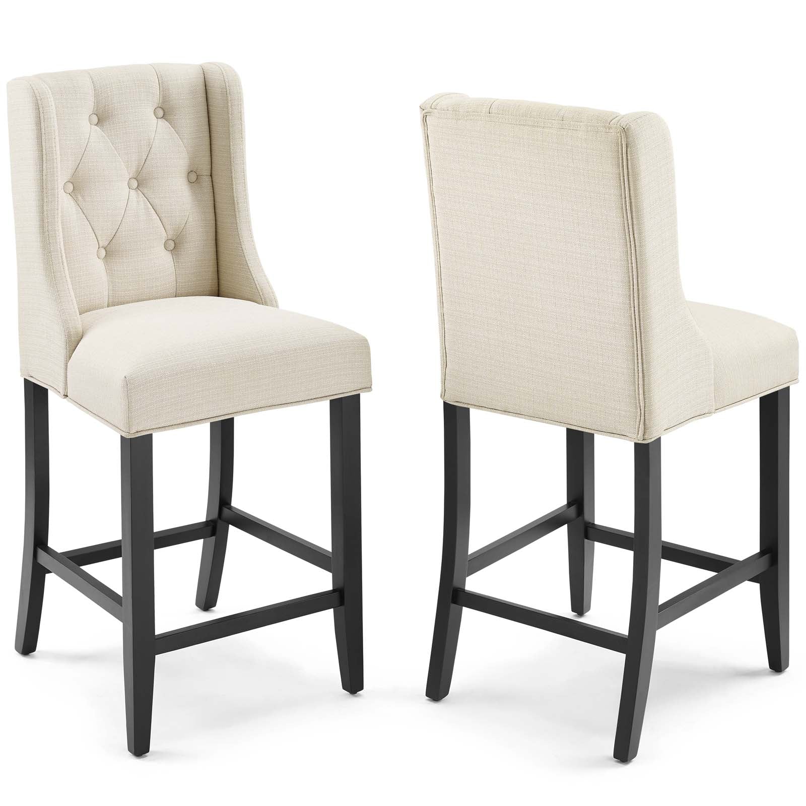 Véritan Tufted Upholstered Counter Stool - Beige Denmark Home