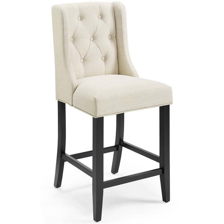 Véritan Tufted Upholstered Counter Stool - Beige Denmark Home