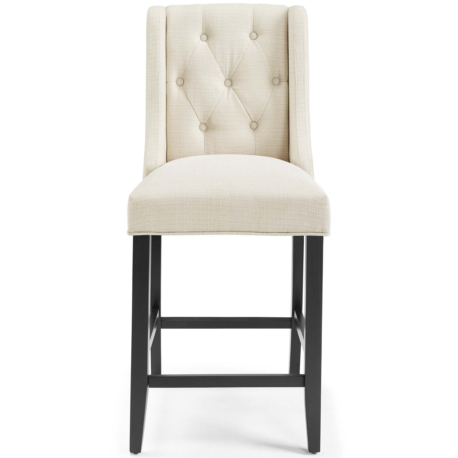 Véritan Tufted Upholstered Counter Stool - Beige Denmark Home