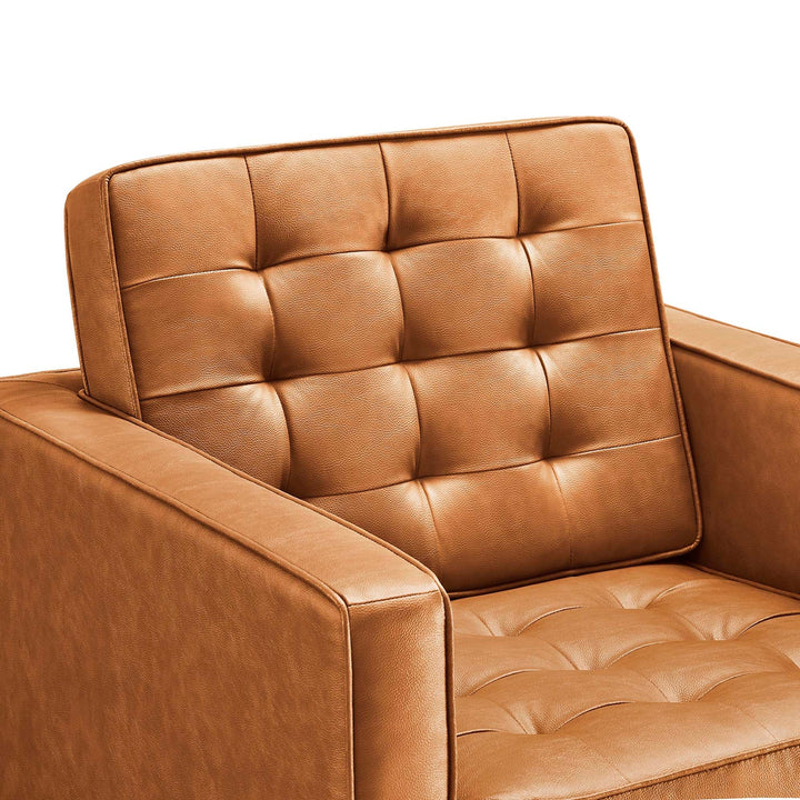 Iona Vegan Leather Armchair Set of 2 – Silver Tan Denmark Home