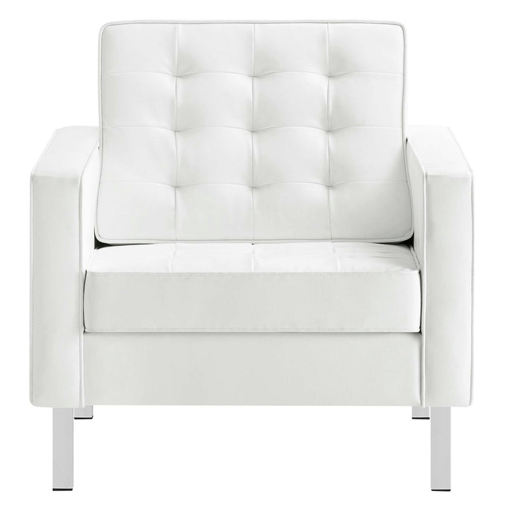 Iona Vegan Leather Armchair Set of 2 – Silver Tan (Copy) Denmark Home