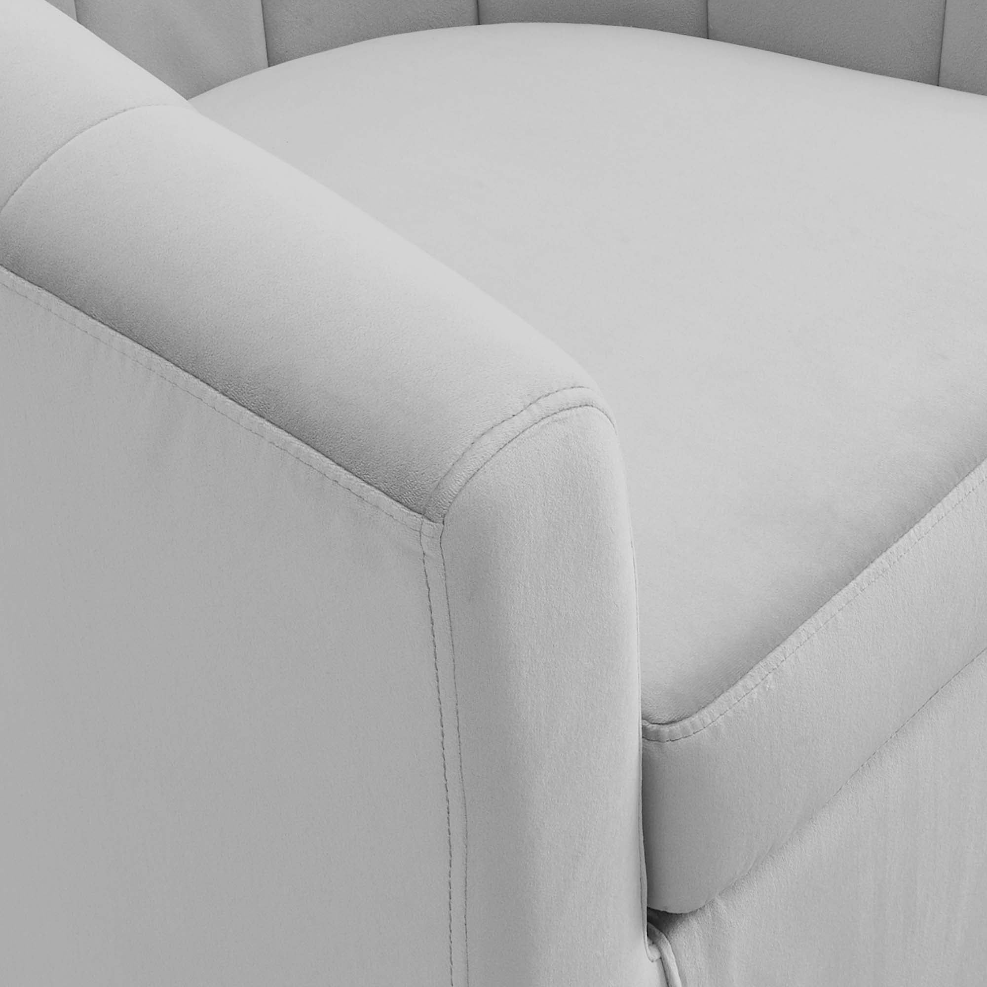 Kith Performance Velvet Swivel Armchair – Light Gray Denmark Home