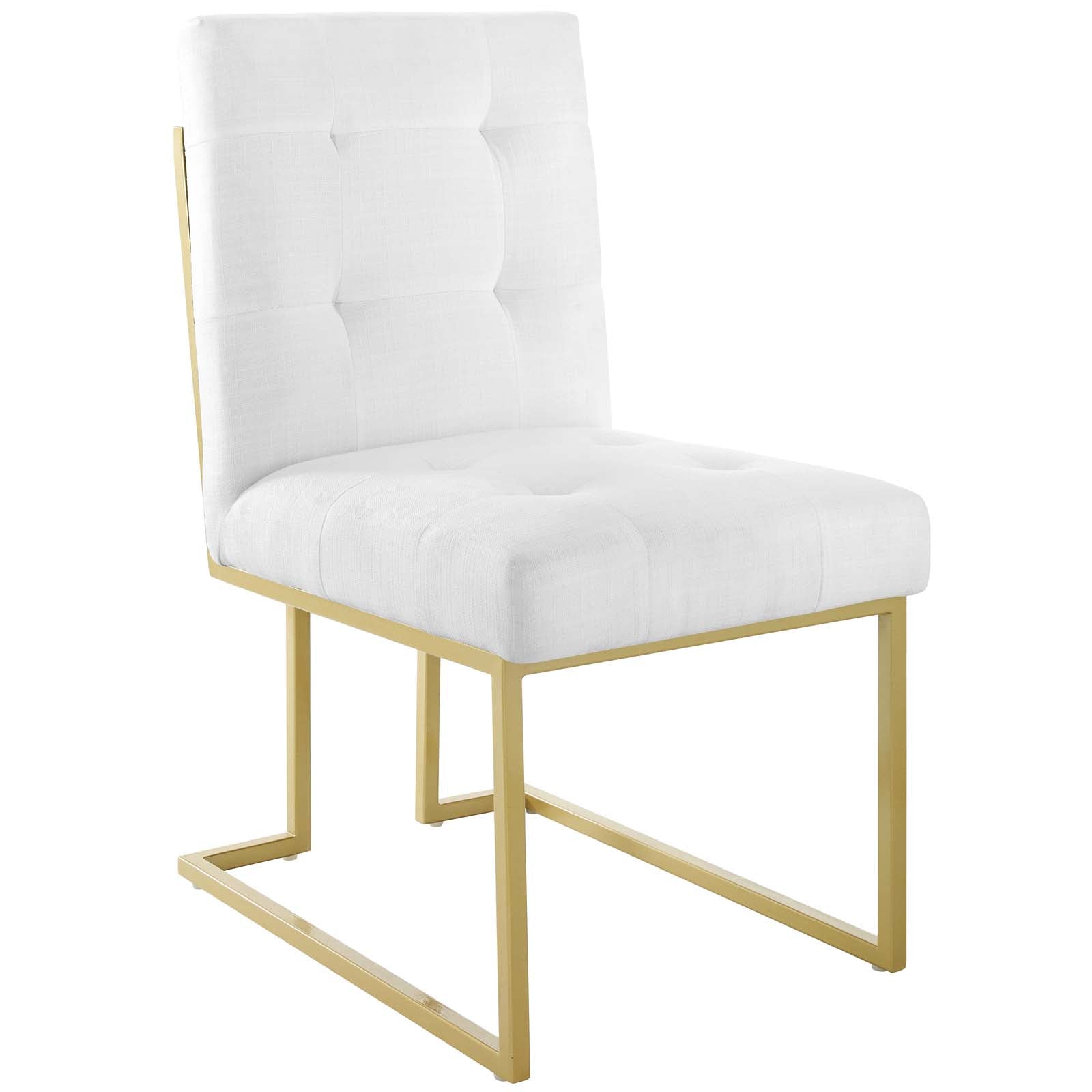 Valénza Dining Accent Chair Set - Gold White Denmark Home