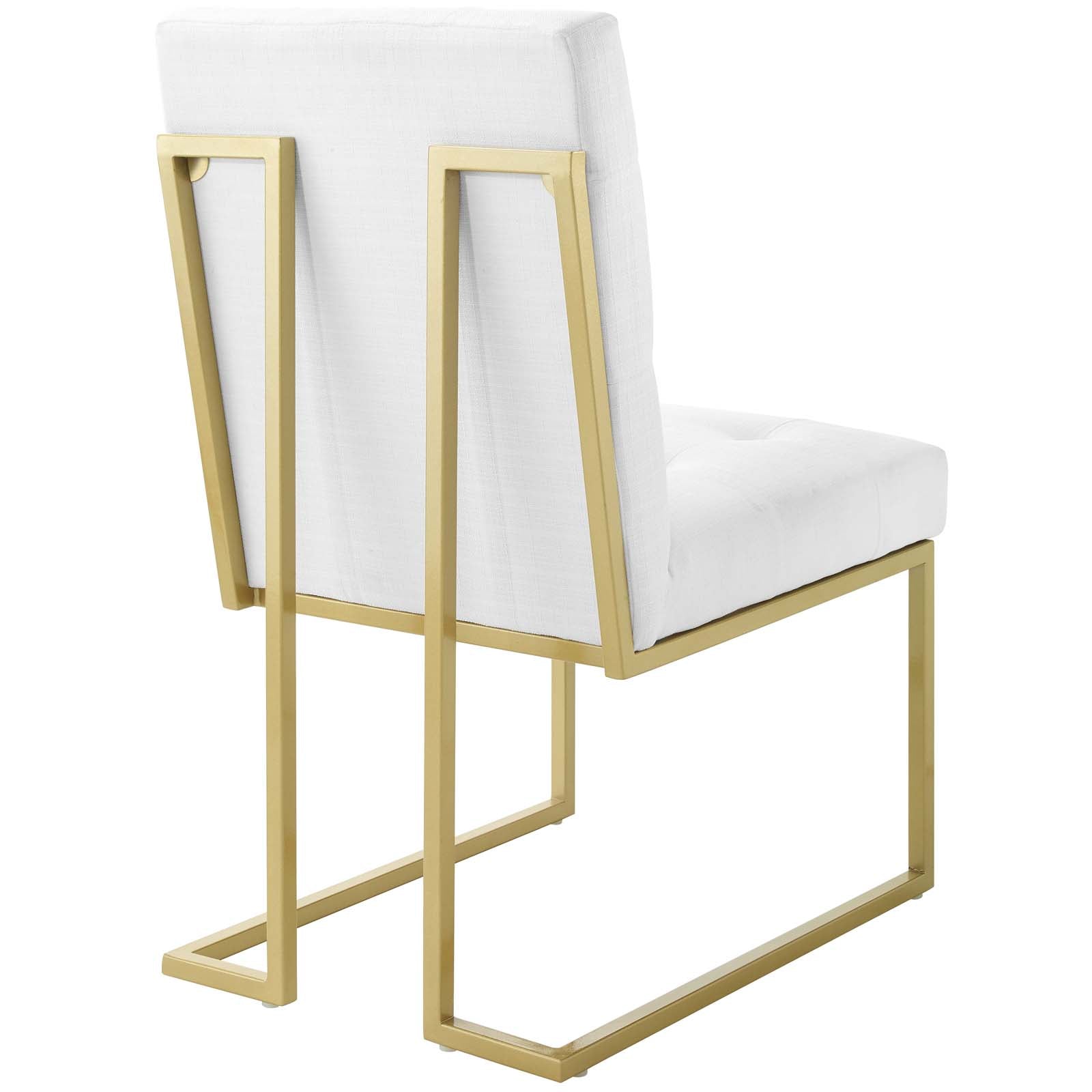 Valénza Dining Accent Chair Set - Gold White Denmark Home