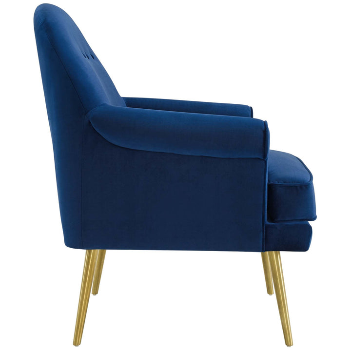 Aurelis Velvet Tufted Accent Chair Set of 2 - Navy Denmark Home