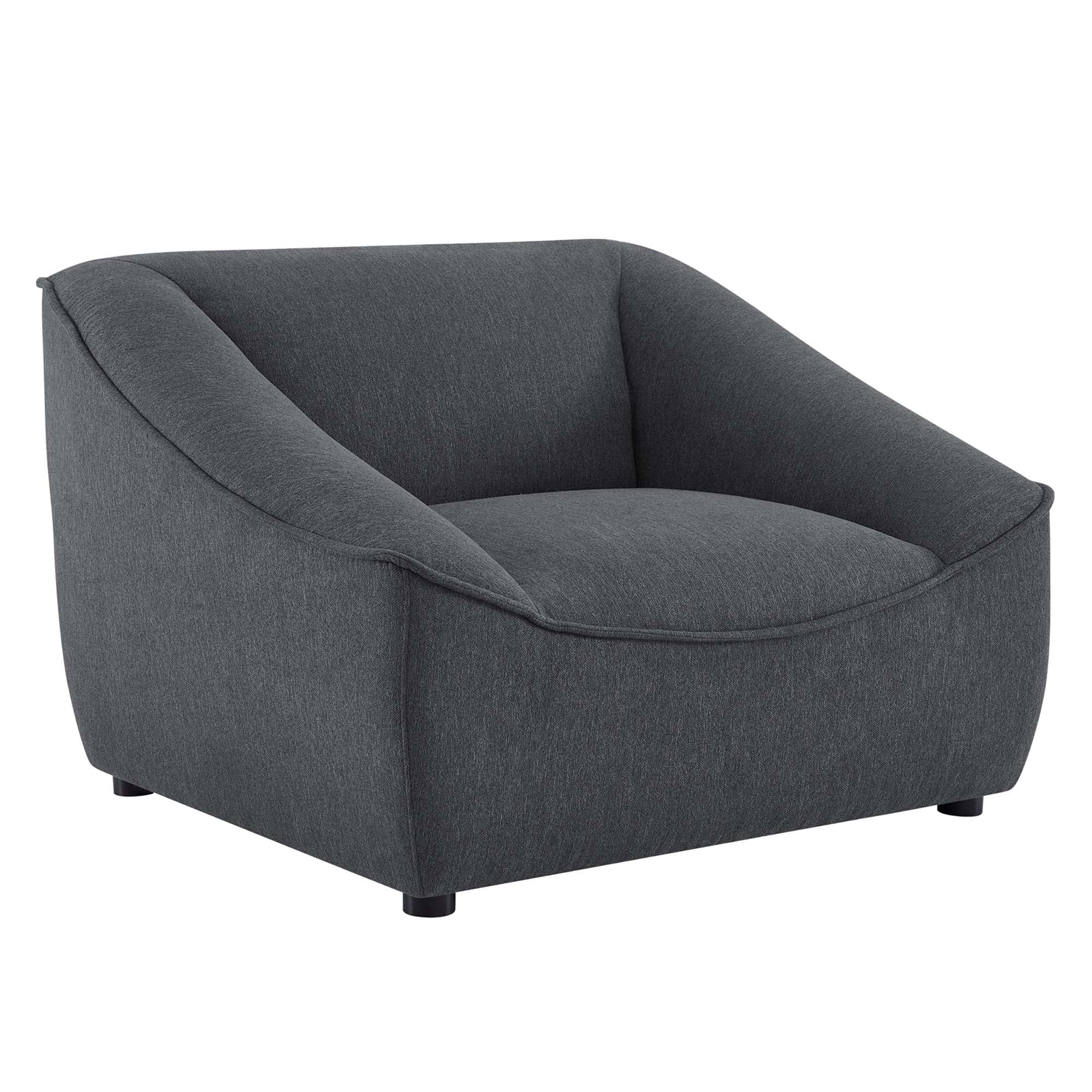 Cube Upholstered Armchair - Charcoal Denmark Home