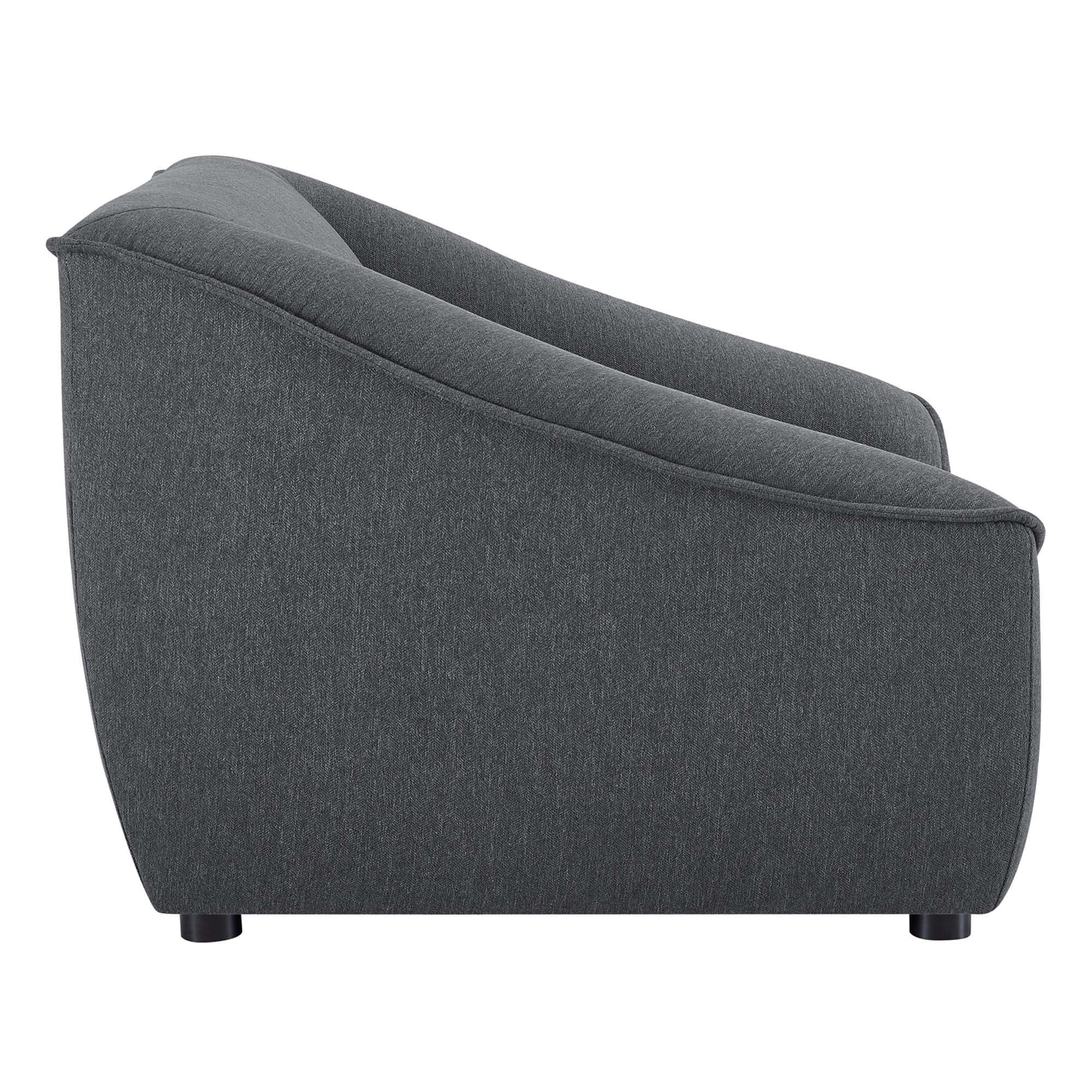 Cube Upholstered Armchair - Charcoal Denmark Home