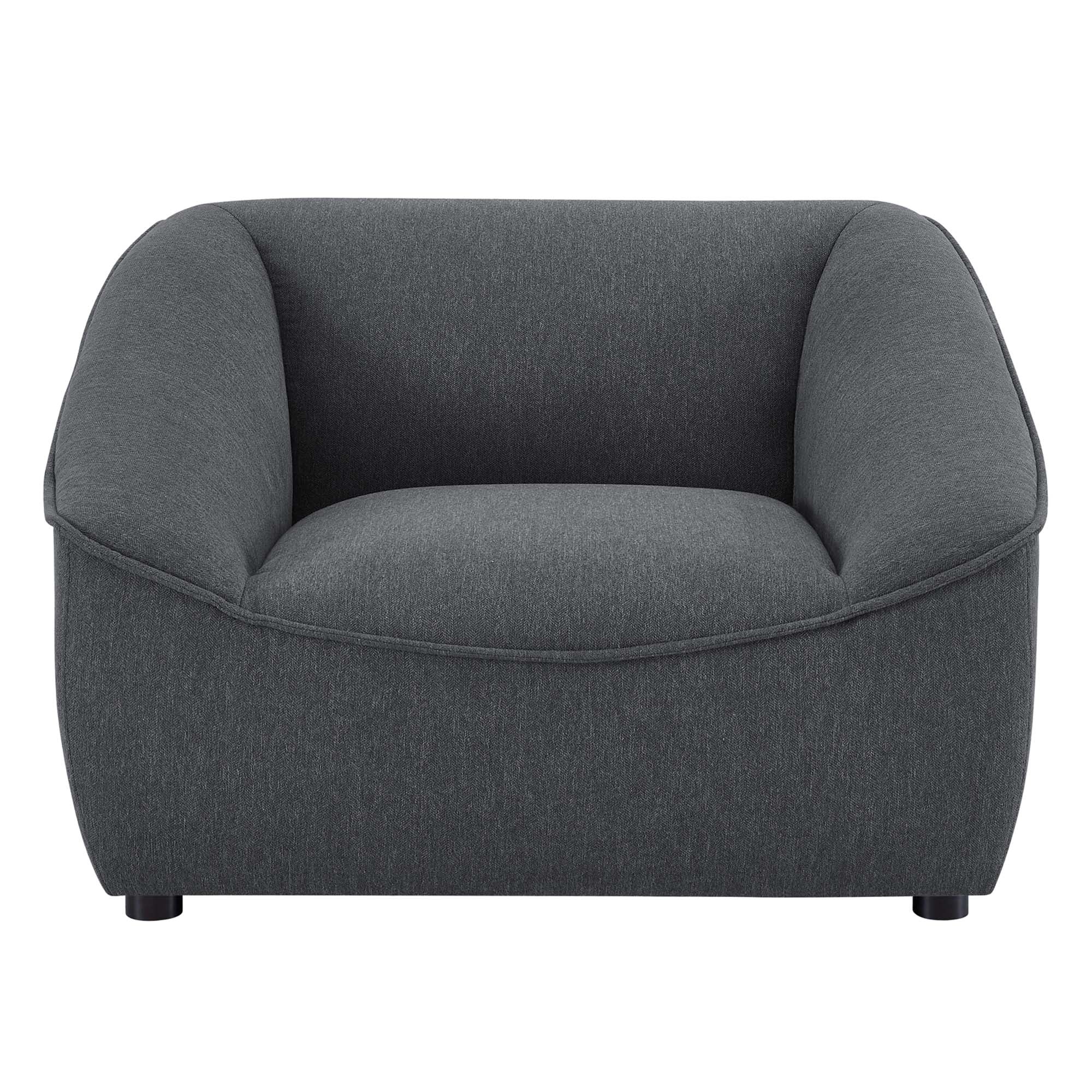 Cube Upholstered Armchair - Charcoal Denmark Home