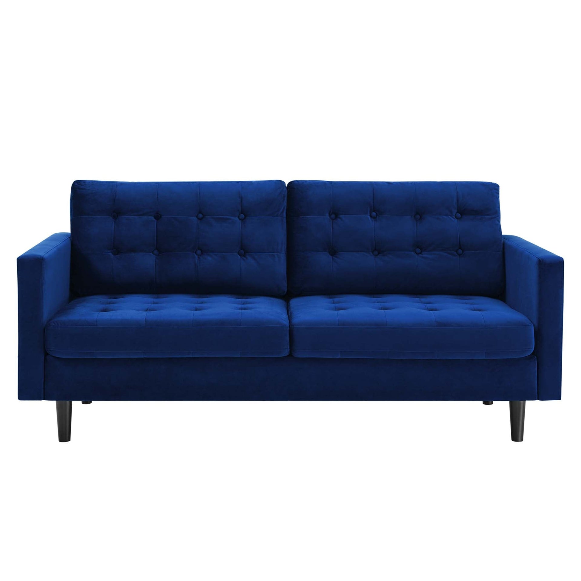 Synthesis Tufted Velvet Sofa - Navy