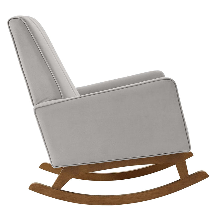 Shade Velvet Rocking Armchair - Light Gray Denmark Home