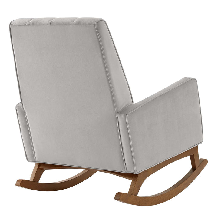 Shade Velvet Rocking Armchair - Light Gray Denmark Home
