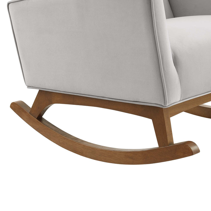 Shade Velvet Rocking Armchair - Light Gray Denmark Home