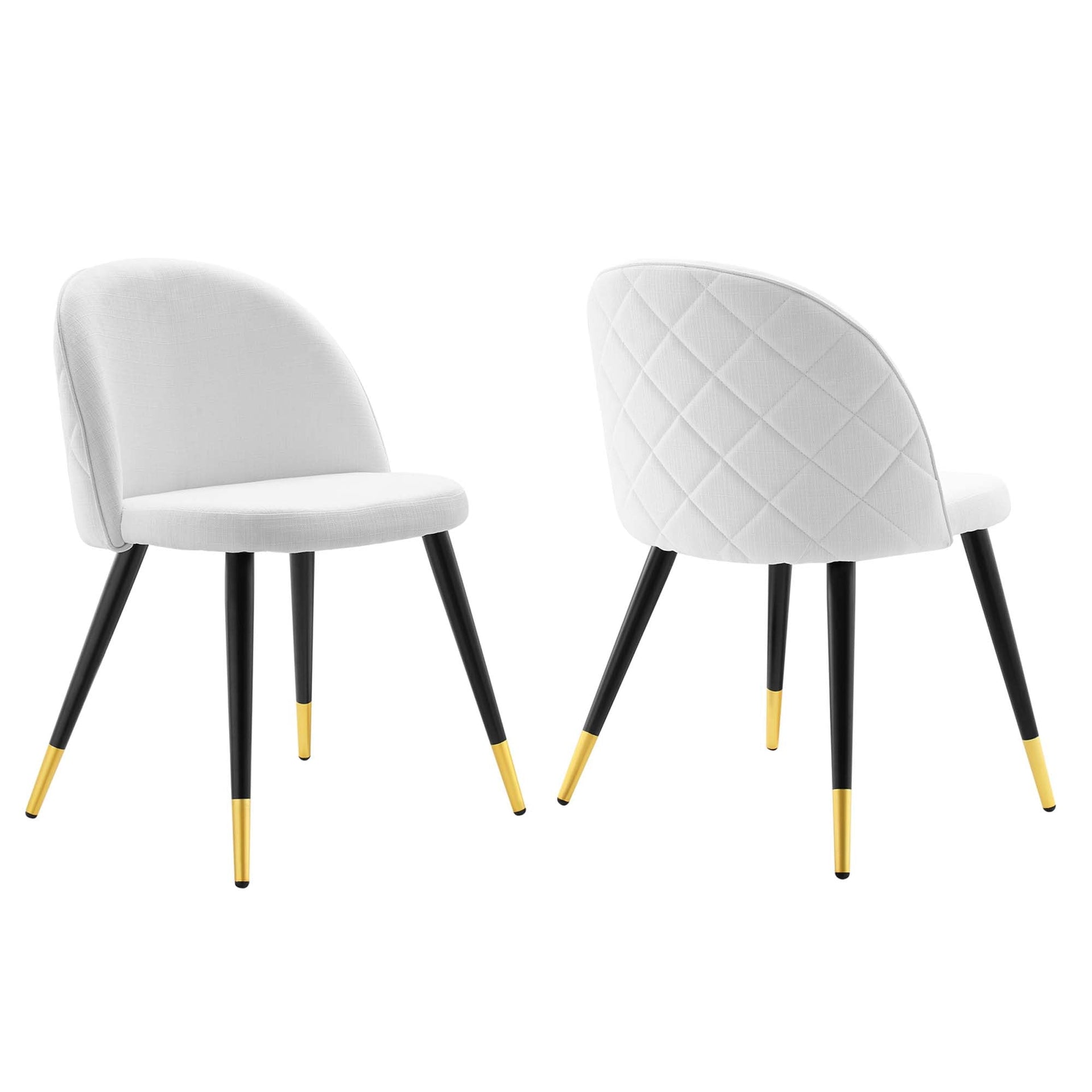 Auravia Fabric Dining Chair Set - White Denmark Home