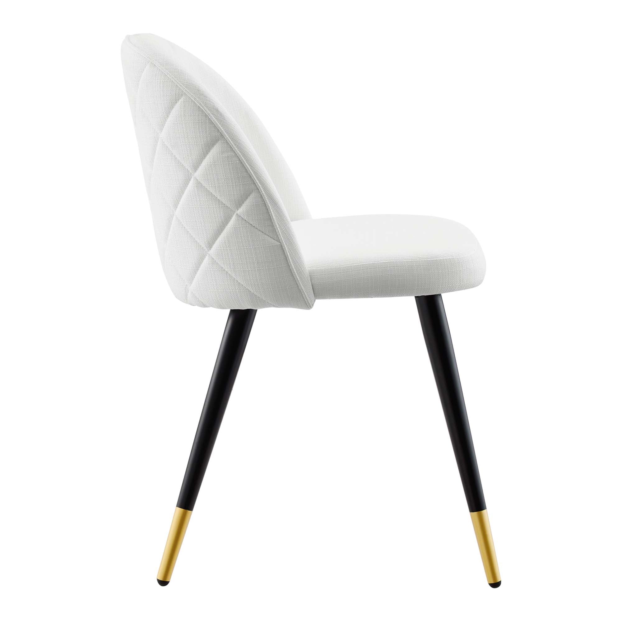 Auravia Fabric Dining Chair Set - White Denmark Home