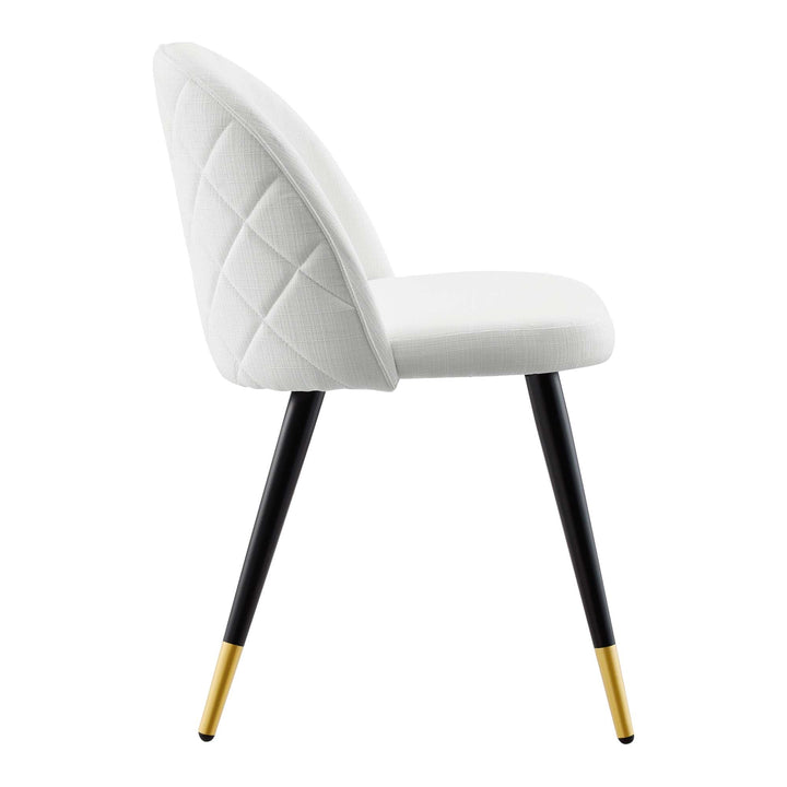 Auravia Fabric Dining Chair Set - White Denmark Home