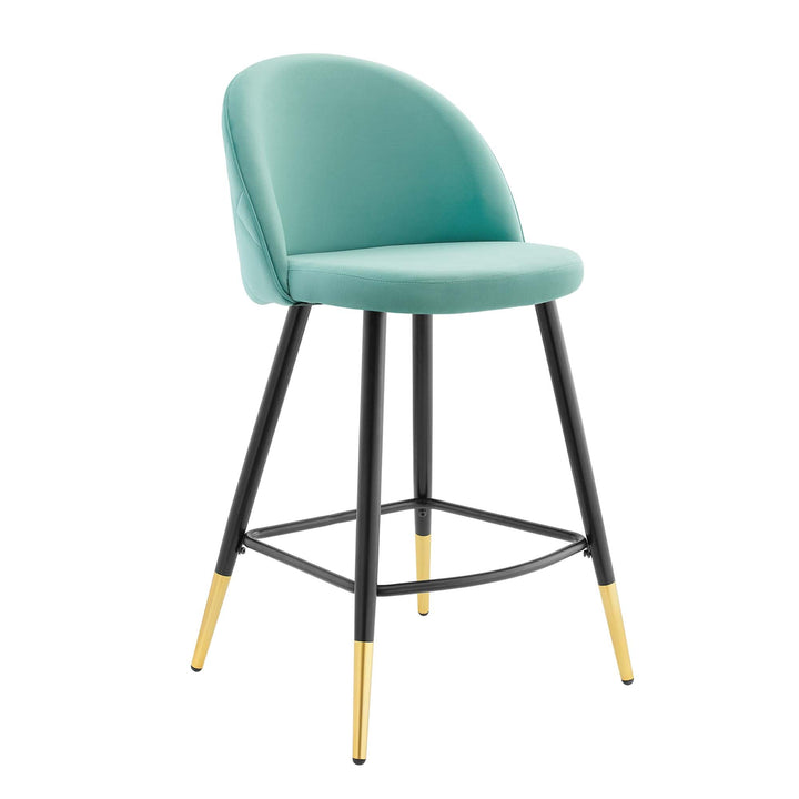 Auravia Velvet Counter Stool Set - Mint Denmark Home