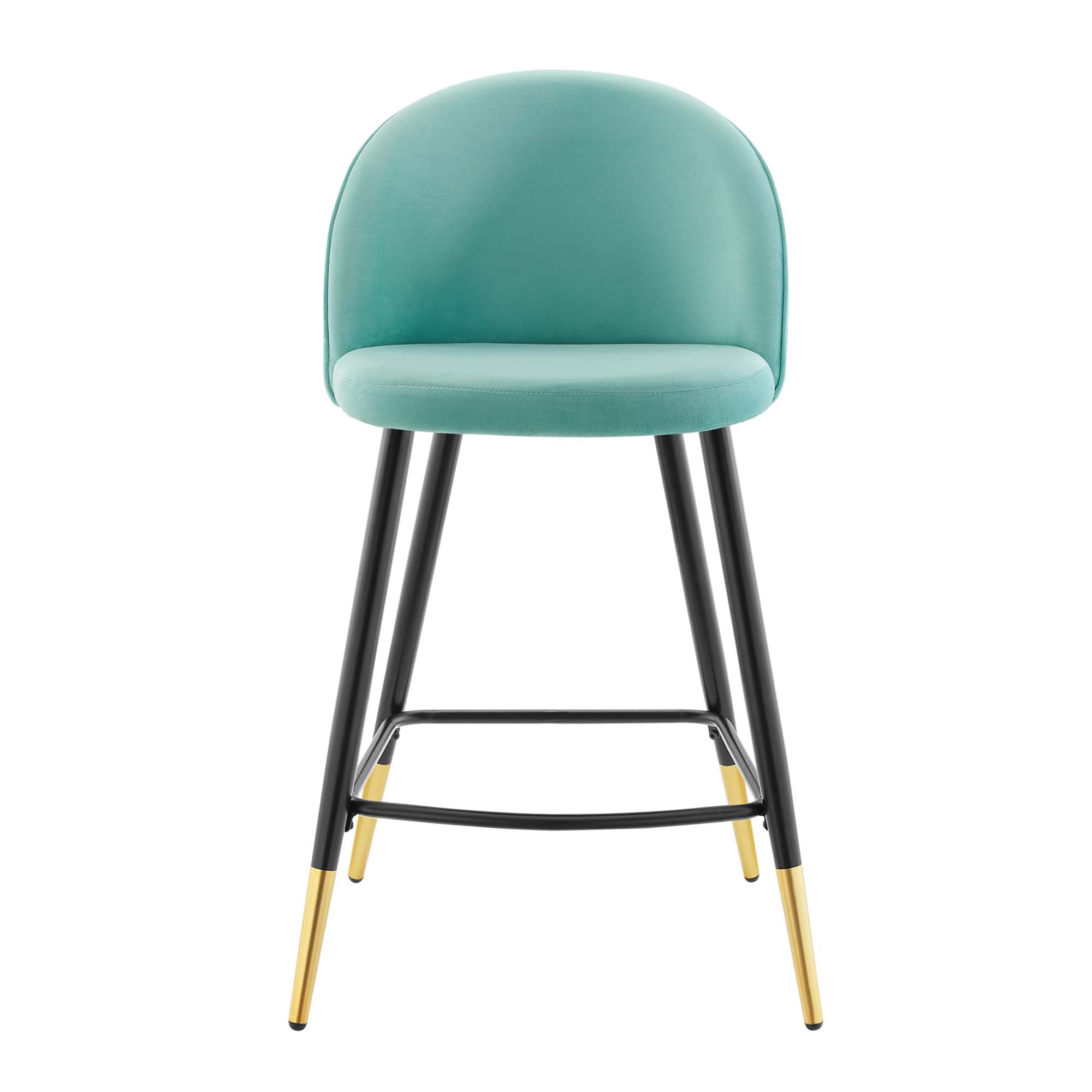 Auravia Velvet Counter Stool Set - Mint Denmark Home