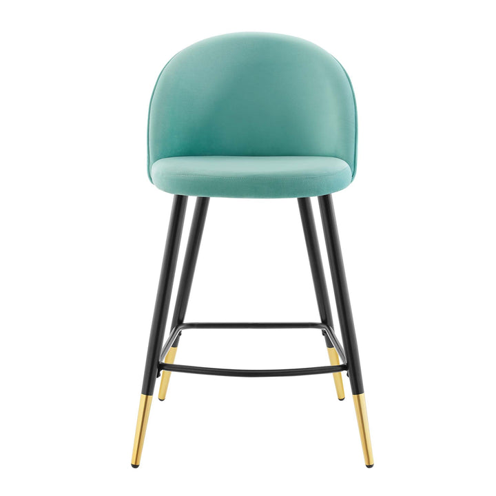 Auravia Velvet Counter Stool Set - Mint Denmark Home