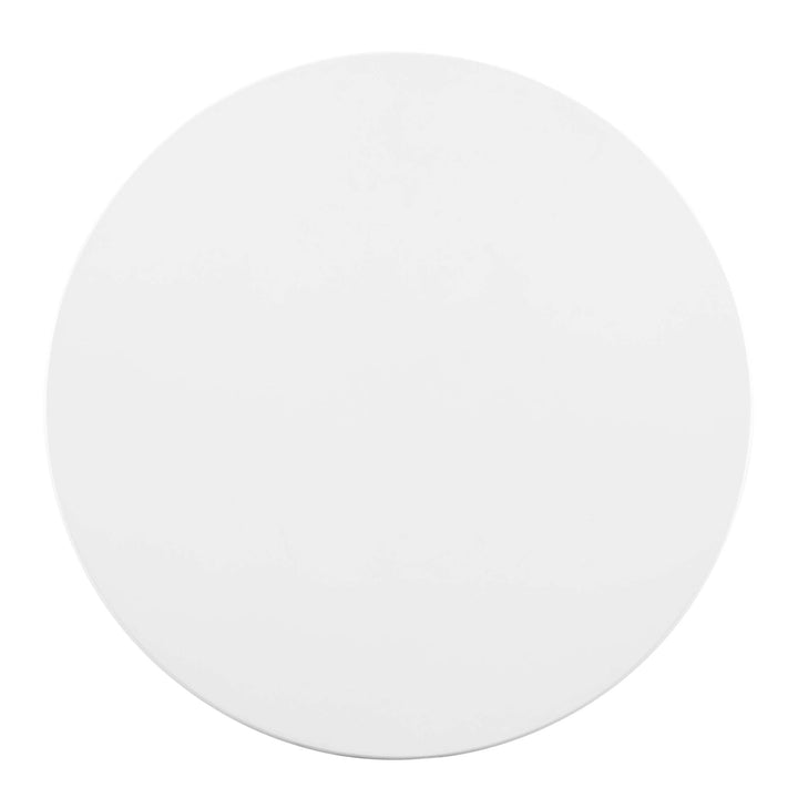 Crest Round Dining Table – White Top with Gold Pedestal Base 28" Denmark Home